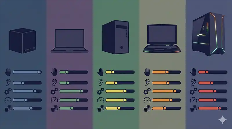 図解_用途別PCカテゴリ_5タイプ比較