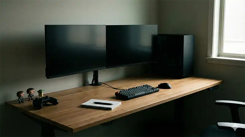 挿絵_オフィスデスクトップ_自宅の安定環境