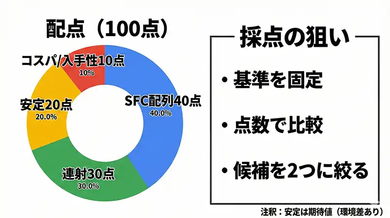 採点で迷いを削る（配点内訳の見える化）
