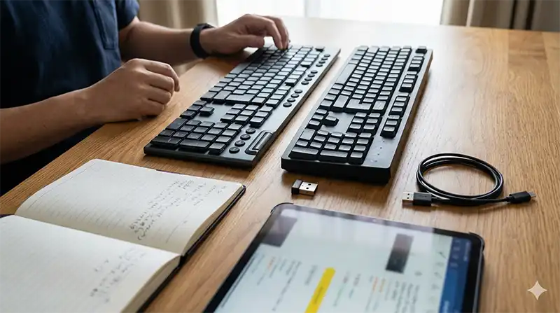 G913_注意点_価格と配列と充電_比較イメージ