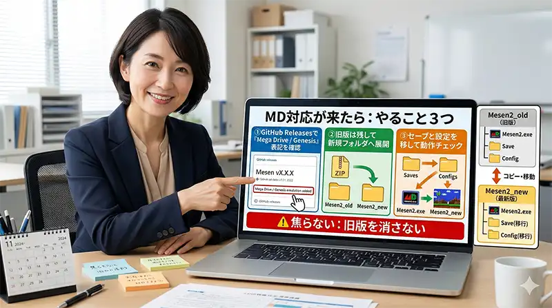 mesen2_md_taiou_koushin_guide_zukai