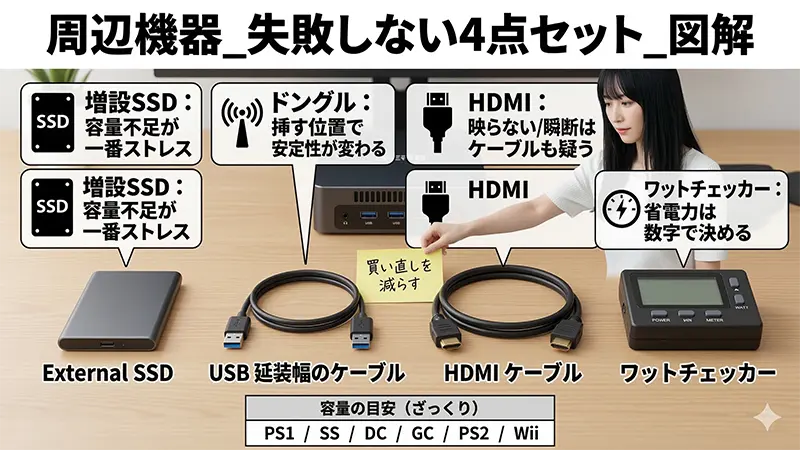 周辺機器_失敗しない4点セット_図解