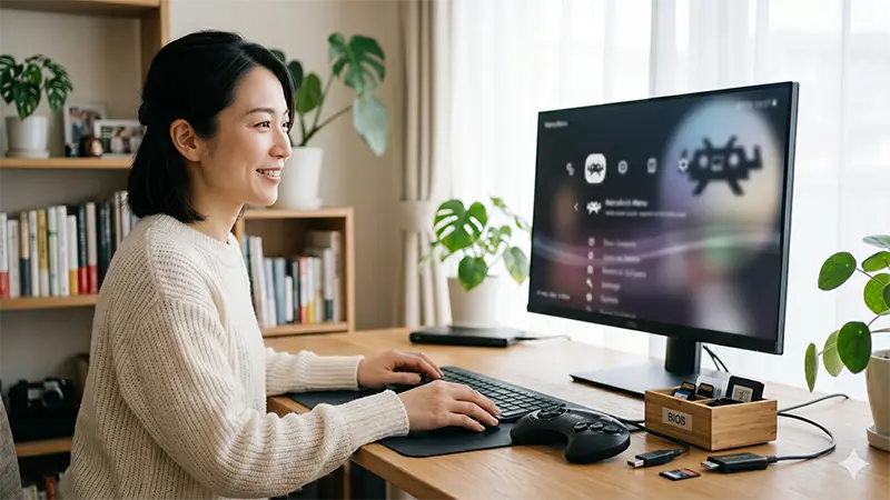 RetroArch_起動手順_作業イメージ