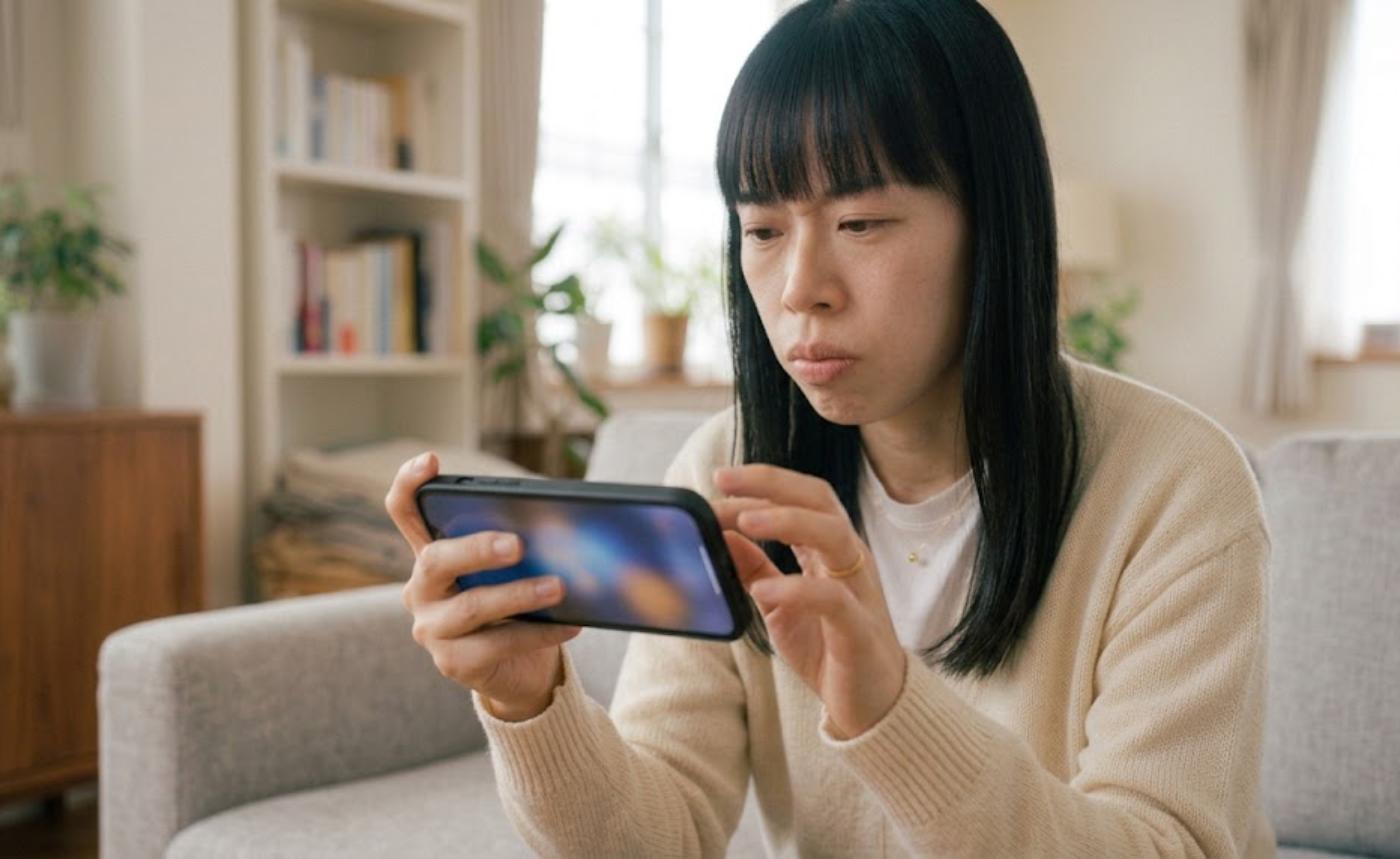 PS1エミュレータの動作が重い時に設定を見直す様子