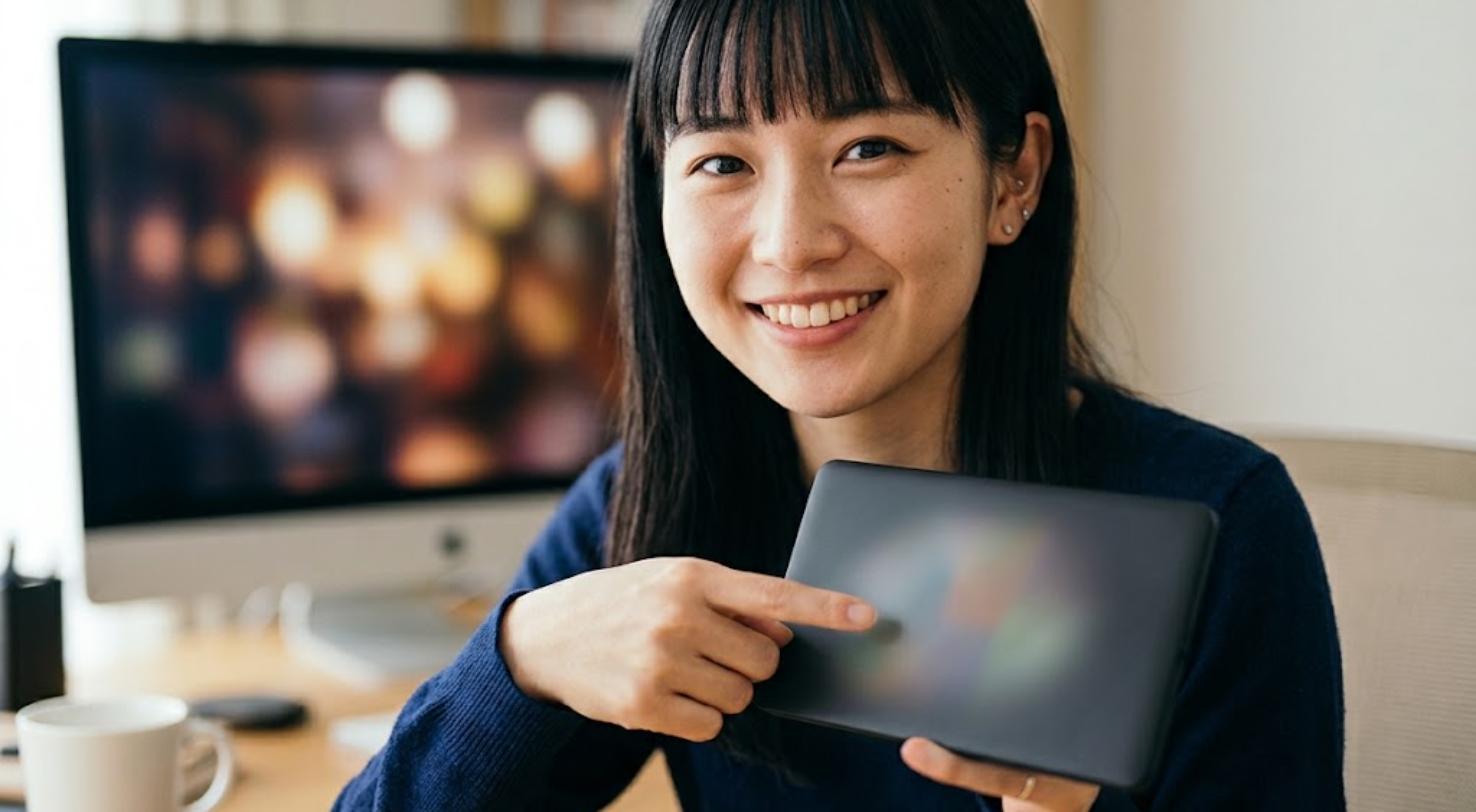 コントローラー設定画面を確認する様子