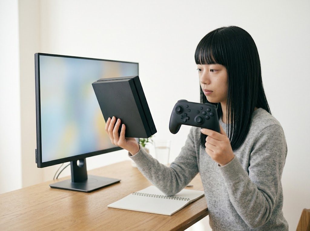 PS5とSwitch 2で4Kモニターの適正インチを比べる