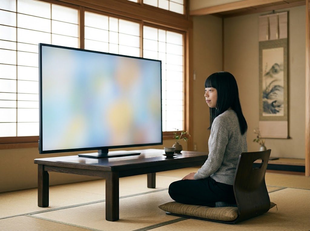 ローデスクや座椅子の距離で43インチ4Kモニターを使う