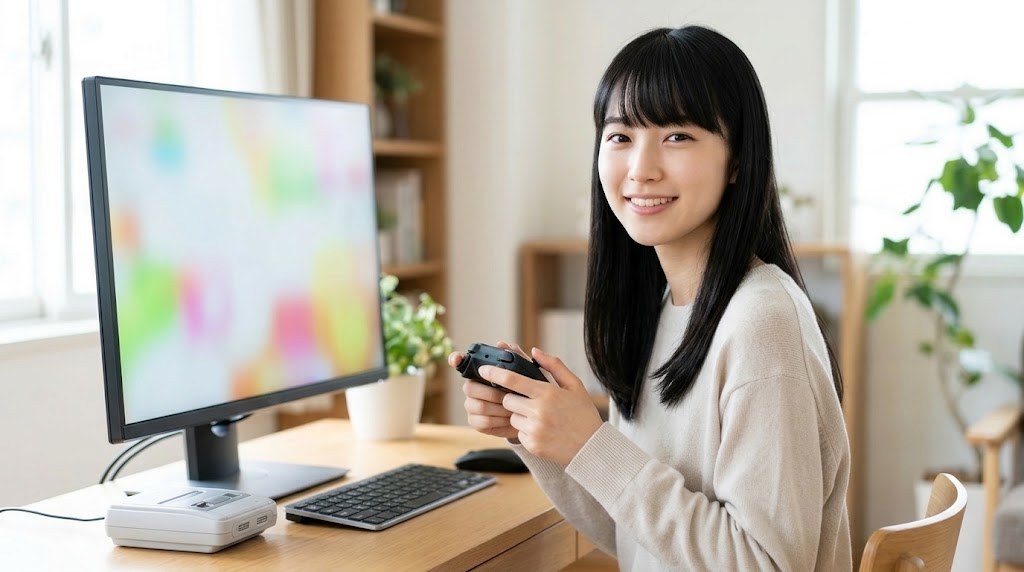 Flycast（PC版）でドリームキャストのゲームをWindowsで遊ぶ様子