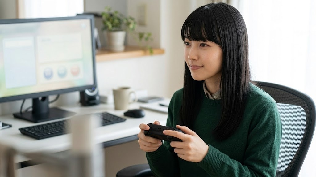 Flycastのコントロール設定でゲームパッドのボタンを割り当てる様子