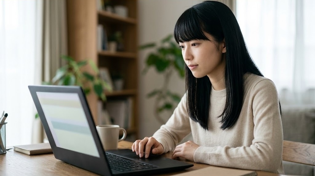 Mesen2のチートデータベースからゲームを検索して取り込む女性