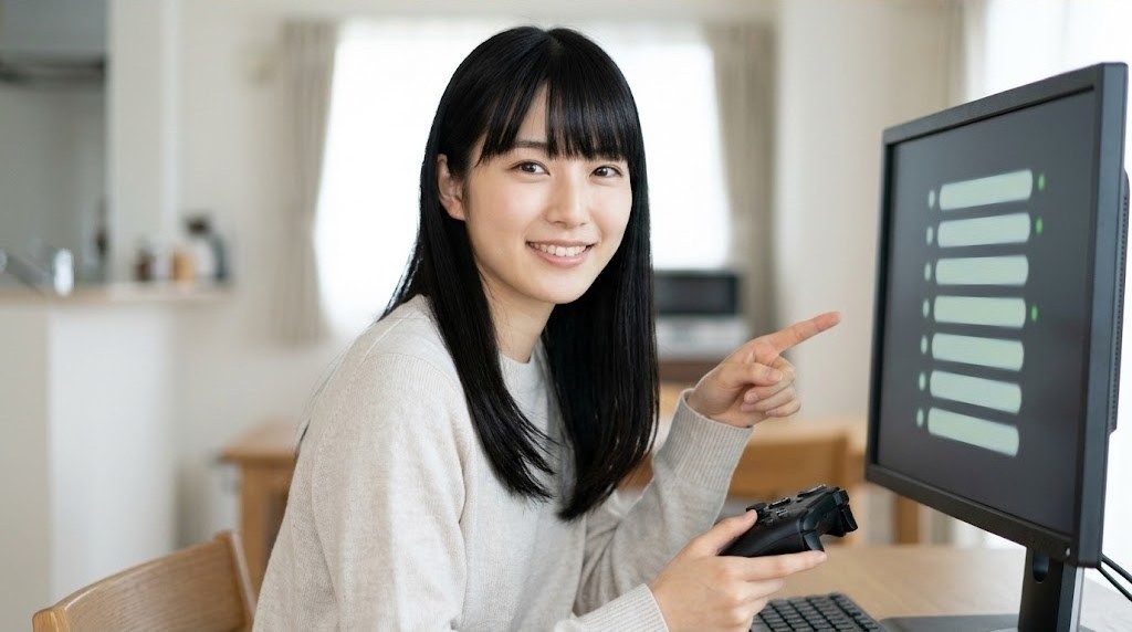 RetroArchでチートファイルを読み込み、使うチートを有効にするところ